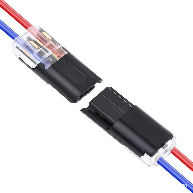 LED Quick Connector | Strip-Free & Solder-Free Double Wire Plug - Pull-Out Type D2 T1