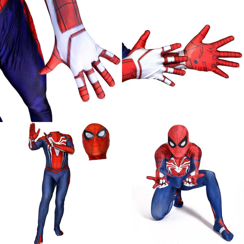 Ps4 Insomniac Spider-man Cosplay Kostüm 3D Druck Erwachsener Kinder Spidey Zentai Anzug Mit Exquisiter Verarbeitung Und Atmungsaktivem Lycra Material