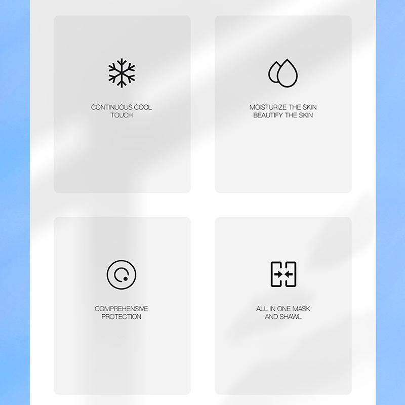 Ice Silk Sunscreen Mask Women Summer Anti-Uv Quick-Drying Face Cover Scarf Breathable Lady Neck Protection Hanging Ear Headband