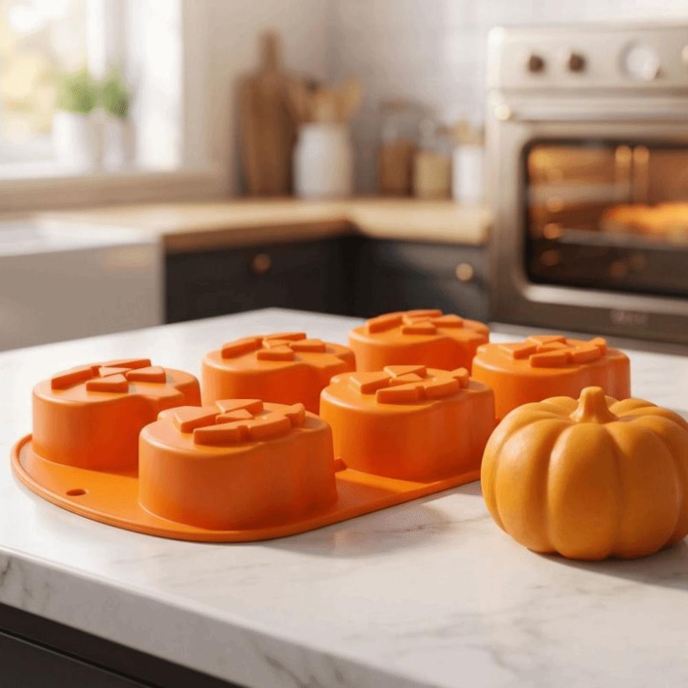 1/2Pcs 3D Halloween Cake Mold Flexible Silicone Baking Mold Pumpkin Baking Mold Pastry Utensil