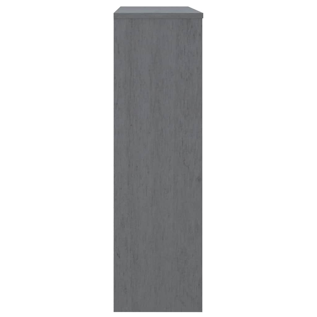 Vidaxl Nadstawka Hamar, Ciemnoszara, 90X30X100 Cm, Lite Drewno Sosnowe