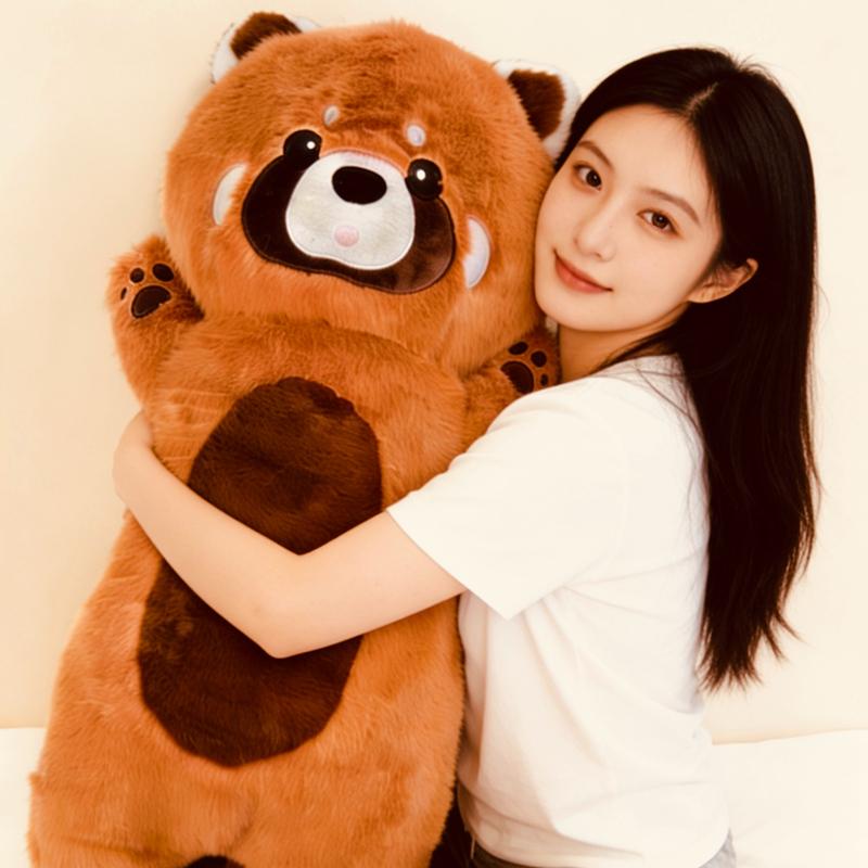 80/110CM Adorabile Peluche Procione Giocattolo Kawaii Procione Orso Cuscino Bambole Carine da Dormire e Rassicurare per Bambini Ragazze Regalo di Compleanno