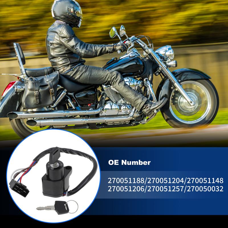 X Autohaux Motorcycle Ignition Switch Lock Set for Kawasaki EN400 EN500 VN400 VN800 VN900