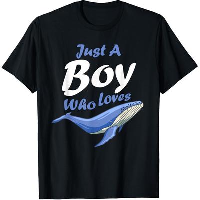 Just A Boy Who Loves Humpback Whales As Valentine's Day Cotton Men T Shirt