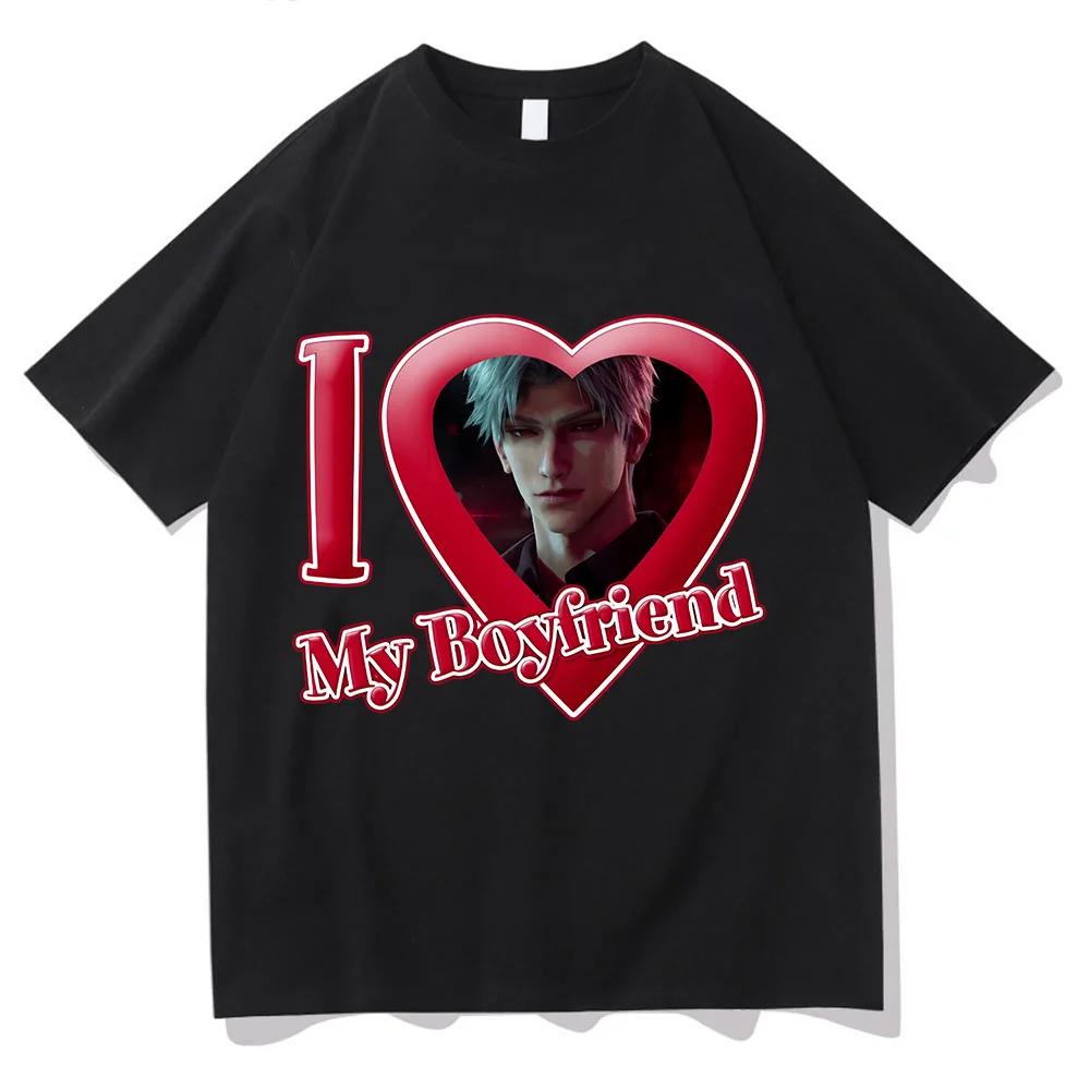 Love and Deepspace Sylus Tričko Miluji svého přítele Topy Dámské oblečení Valentýn Perfektní tričko Módní Nové tričko Horká hra