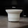 Matte Finish Fat White Integrated Tea Filter Ceramic Tea Strainer Fine Carved Ceramic Hole Filter Screen Tea Ceremony Accessory