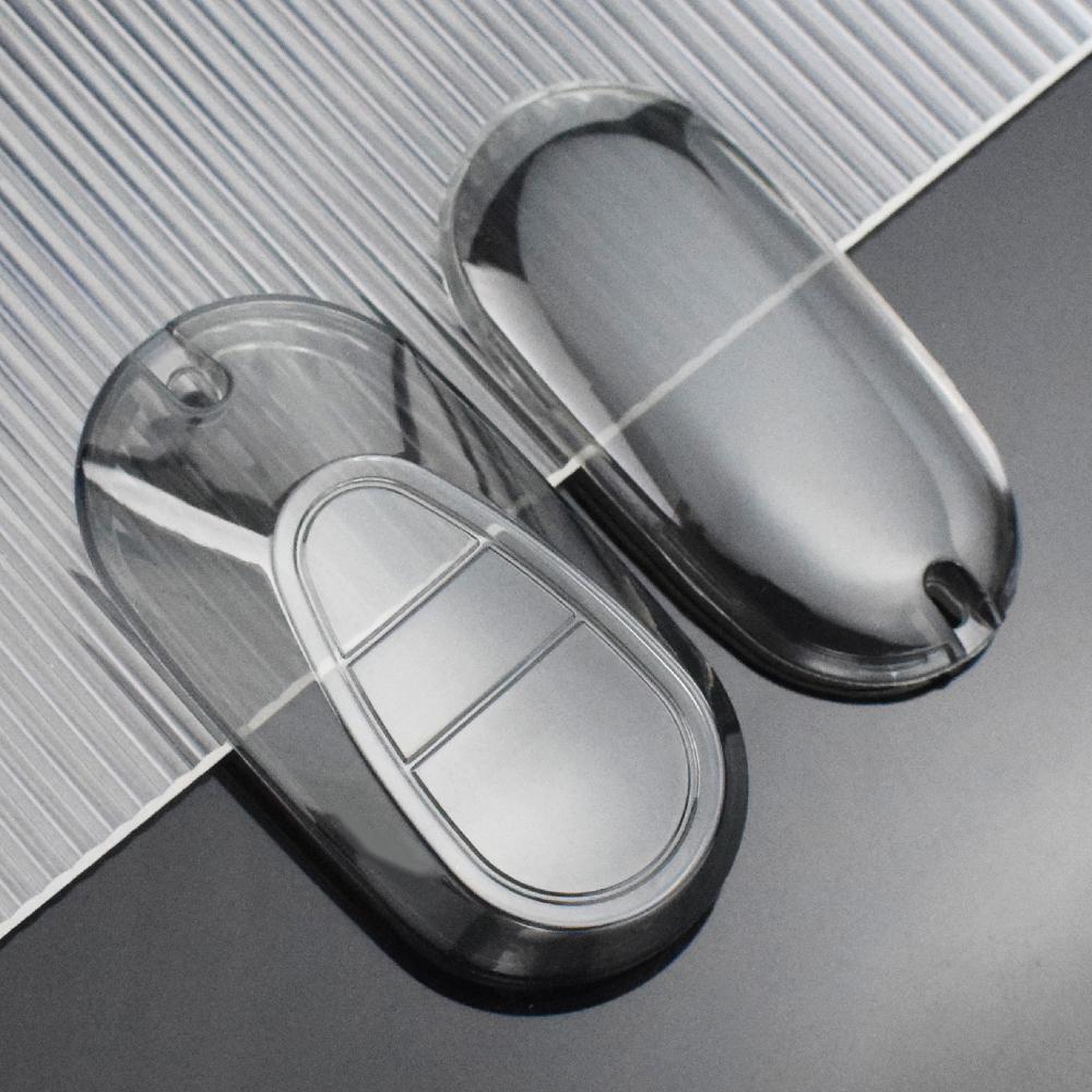 TPU Shell Fob For Mercedes Benz 2022 C S Class W206 W223 S350 C260 C300 S400 S450 S500 Key Car Key Case Cover Protector Keychain