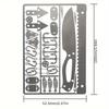 1pc Outdoor Multi-Function Fish Hook Card Camping Survival Tool