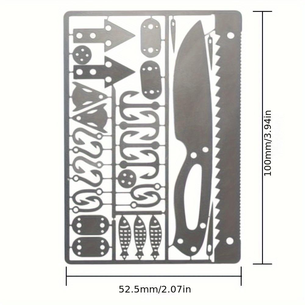 1pc Outdoor Multi-Function Fish Hook Card Camping Survival Tool