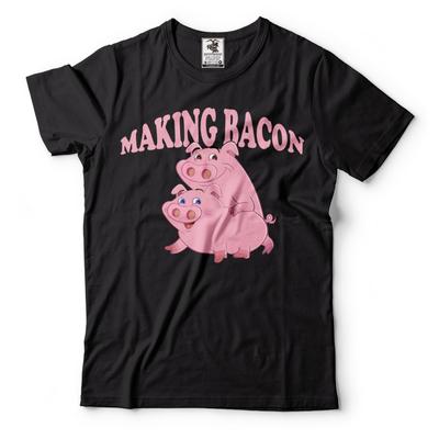 Making Bacon Pig Funny T Shirts Cool Bacon T Shirts Funny Tees