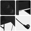 Desk with Shelf Black Oak Effect 182 x 101 x 87.5 cm