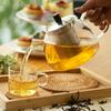 6er Set 100ml Espresso Kaffeetassen Mini Klar Borosilikatglas Teetassen mit Henkeln für Cappuccino Tee Kleine Kung Fu Tassen