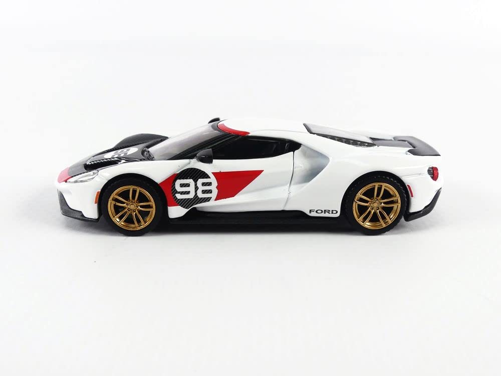TrueScale Miniatures MINI GT 1/64 Scale Model 2021 Ford GT Ken Miles Heritage Edition Left-Hand Drive Finished Model MGT00313-L