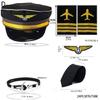 Flight Attendant Costume Captain Outfits Captain Hat Uniform Epaulets Neck Tie Gloves Stewardess Cosplay Accessories