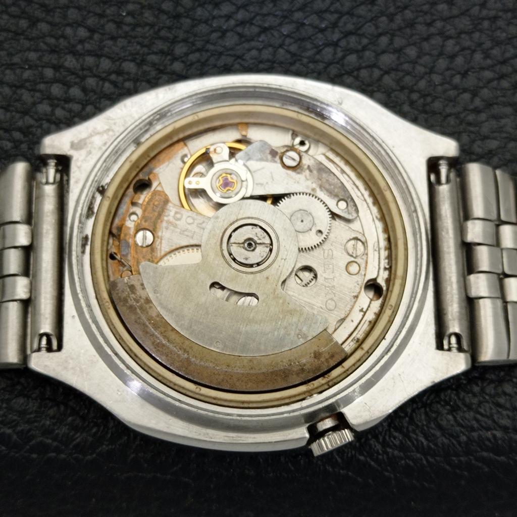 GENUINE VINTAGE SEIKO 5 AUTOMATIC JAPAN MENS GREY COLOR DIAL WATCH A500077-2 R151a-a500077