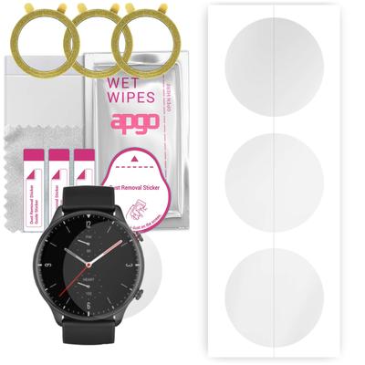 3 protectores de pantalla de hidrogel apgo para Amazfit GTR 2 Sport, película de hidrogel, con capa de posicionamiento de fácil instalación