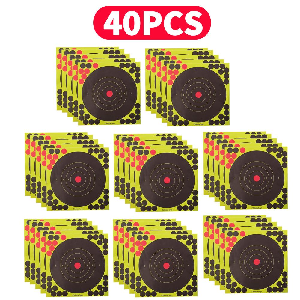 10-100 Pcs 8-inch Splatter Target Reactive Shooting Target Shoot Train Target Paper Stickers Hunting Shooting Training Papers