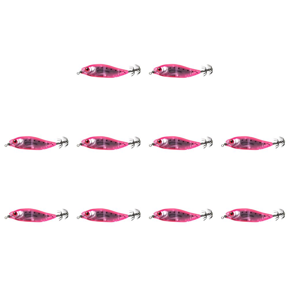 10Pcs Squid Bait 55mm 5.5g UV Squid Jig Artificial Bait Sea Fishing Lure Octopus Webfoot EGI Cuttlefish Fishing Lure Accessories