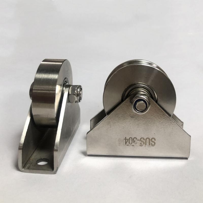 Guide Pulley Wheel Assembly with Two-Hole Mount for Window Roller Repair Door Track Hardware and Guided Motion Support