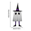 Halloween Ghosts Ornament Glowing Ghosts Pendant Decor With Witch Hat for Tree Horror Holiday Decorations Halloween Ornament for