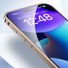 For iPhone 16 Plus Metal Clear Case Safety Lock Matte Anti-Fingerprint Back Cover