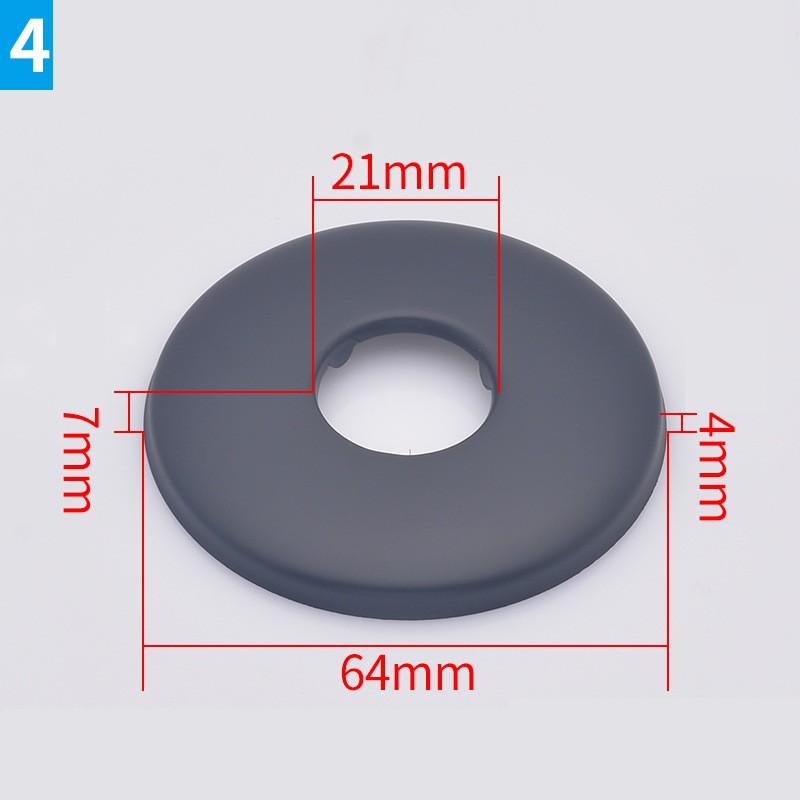 2PCS Black Stainless Steel Water Pipe Wall Covers Shower Chrome Finish Faucet Decorative Cover Kitchen Bathroom Accessories