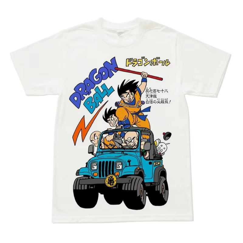 2026 Summer Dragon Ball Retro High Quality Pure Cotton T-Shirt Casual Super Saiyan Print Unisex Tee for Unisex Women Kids Ins