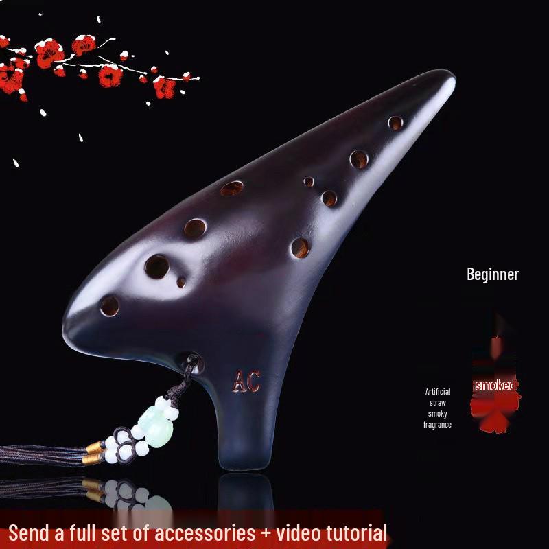 12-Hole Professional Ocarina - Handmade Musical Instrument & Souvenir