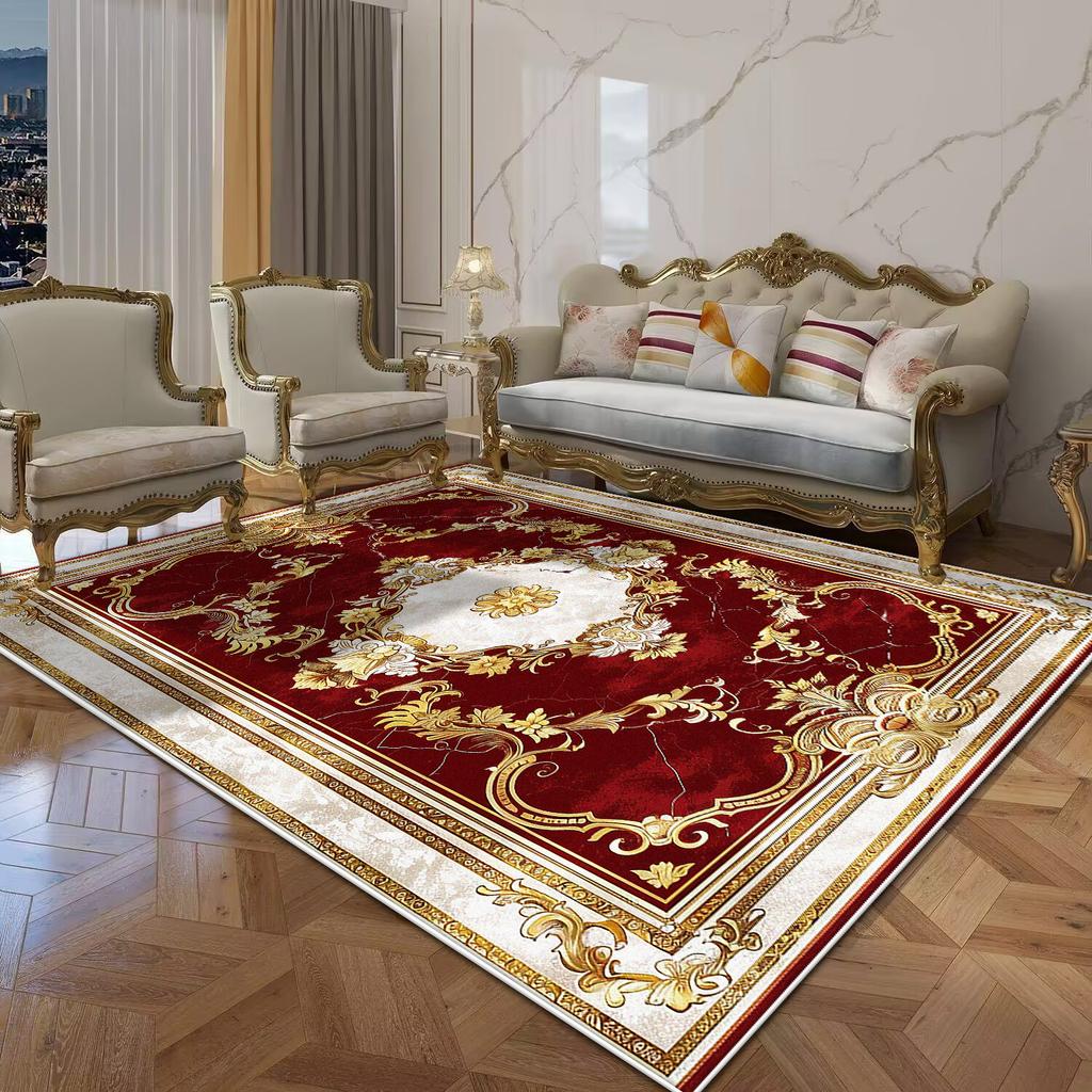 Persian Luxury Red Carpet Living Room Large Size Rug Non-slip Coffee Tables Mat Home Decoration Bedroom Lounge Rug Tapis Salon