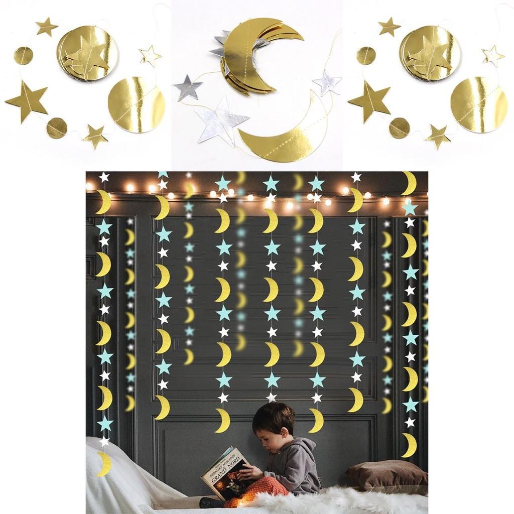 Bandeirola Lua Estrela Chamativa Adicione Um Toque de Glamour à Sua Decoração Festiva!
