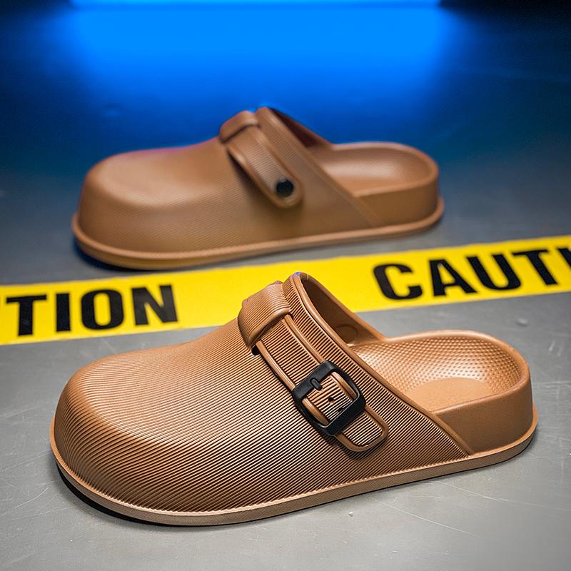 Men Fashion Closed Toe Mule Sandals Lightweight Casual Outdoor Slippers Breathable Summer Walking Shoes 36 To 45