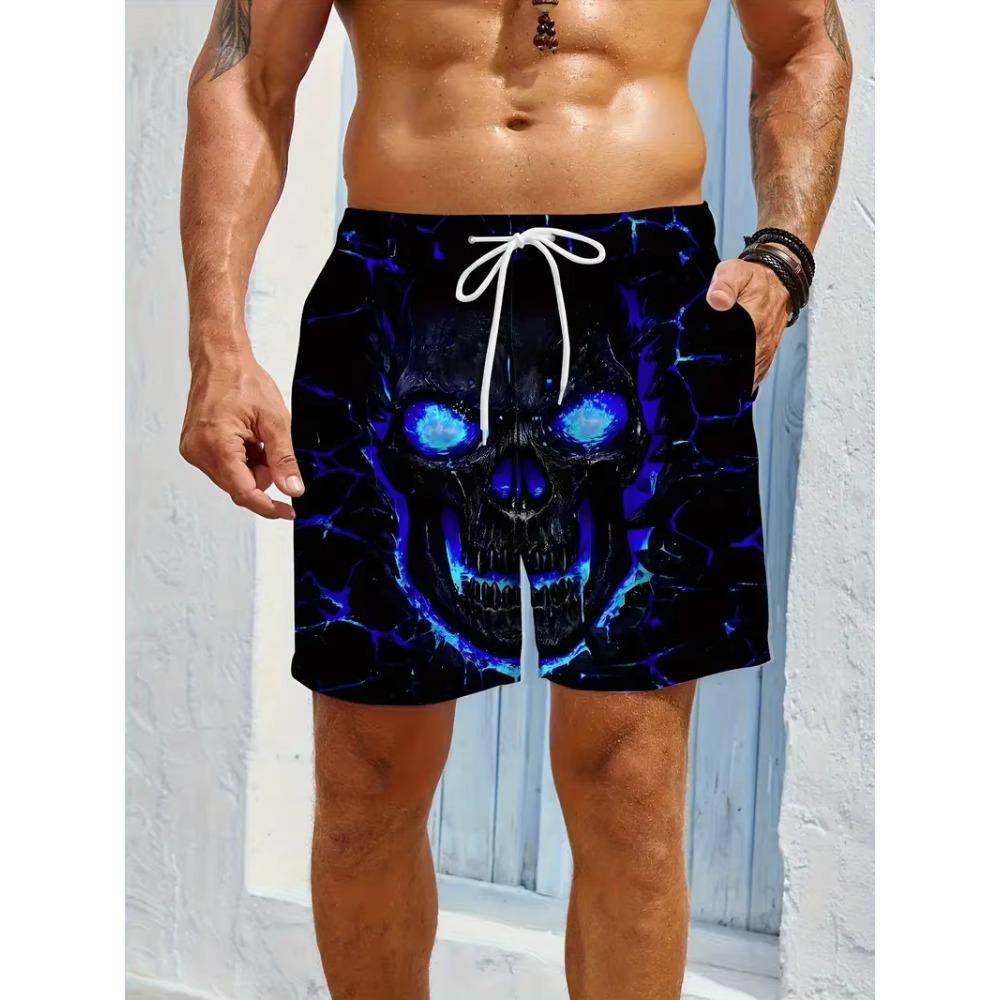 Pantalones de Playa para Hombre de Verano Estampados en 3D Moda Versátil Transpirables Tendencia Casual Estilo Vacacional