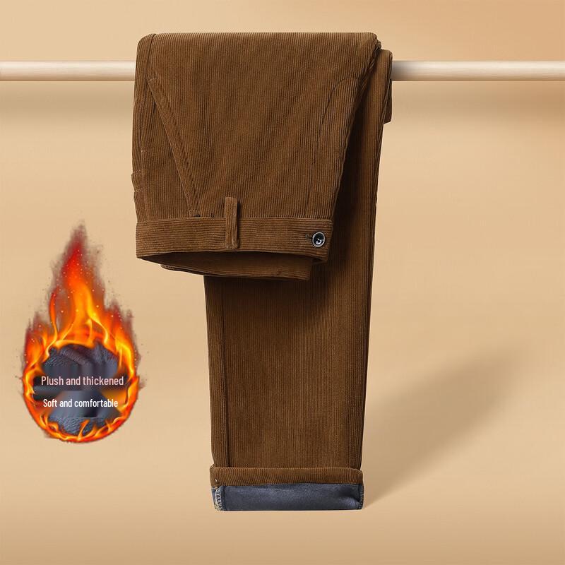 

SNOWFLYING Men s Plush-Lined Slim Casual Pants 38
