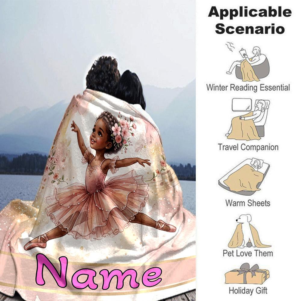 Ballet Dancer Home Customize Your Name Home Blanketss Soft Comfortable Lightweight Allseason Multipurpose Customize Your Name Home Blankets For