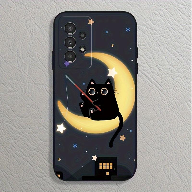 Black Cat Phone Case For Samsung Galaxy S26 S25 S24 S23 S22 Plus Lite Ultra FE Lite Fundas TPU Frosted Soft Shell