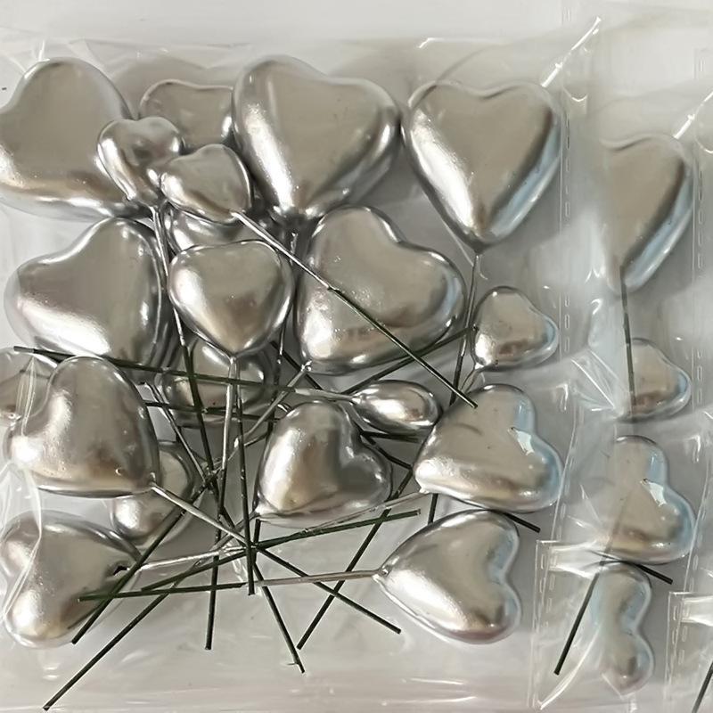 20 Stück 3D Herzform Kuchenaufsatz Gold Silber Rosa Blau Kugel Happy Birthday DIY Cupcake Flagge Weihnachten Hochzeitsparty Dekoration