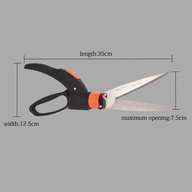 U50 Multifunctional Gardening Mowers Scissors Tip 360 Rotation Garden Grass Trimming Shears Handheld Lawn Pruning Hedge