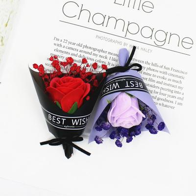 Romantik Mini Gül Buketi Kurutulmuş Çiçek Gerçekçi Narin Doku Çiçek Banyo Yaprakları Yapay Çiçek Sabunu