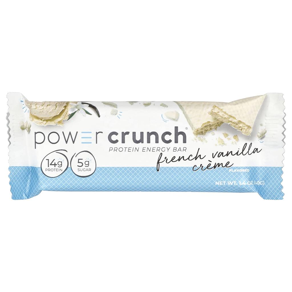 Power Crunch® Protein Energy Bar, French Vanilla Creme, 12 Bars, 40 G (1.4 Oz) Each