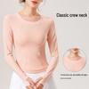 Lulu Slimming Long-Sleeve Yoga T-Shirt: Autumn/Winter Round Neck, High Elastic Slim Fit