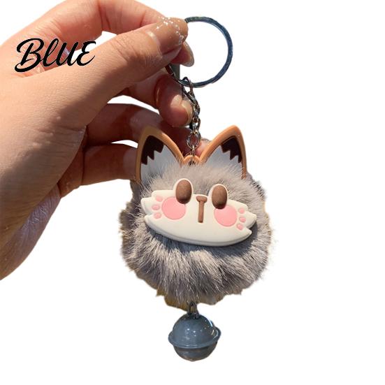 Plush Rabbit Keychain Ear Soft Ball Charm Key Chain Car