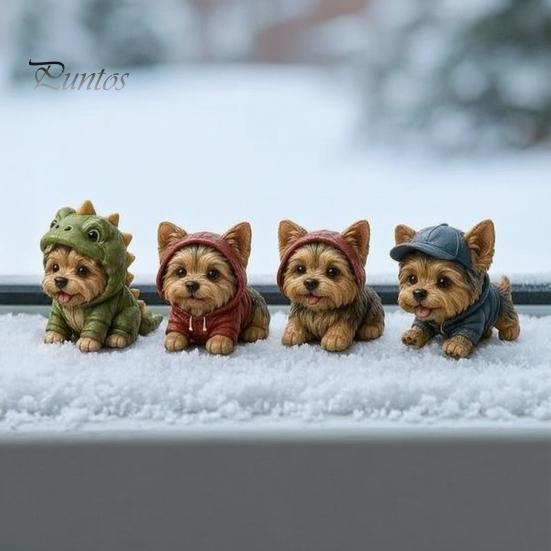 Mini Speelgoed 2026 Hond Kerst Adventskalender, 24 Dagen Puppy Beeldjes Aftellen Avond Verrassing 2D Acryl Schattige Verzamelbare Ornamenten voor Liefhebbers,
