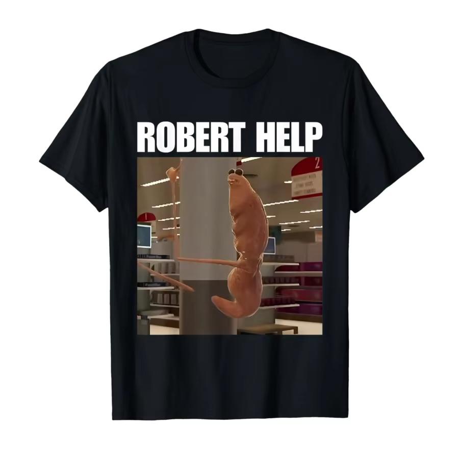 Marcus Worm Robert Emoji ShortSleeve TShirt  Trendy Stylish Comfortable Pure Cotton SpringSummer New Couple Shirt