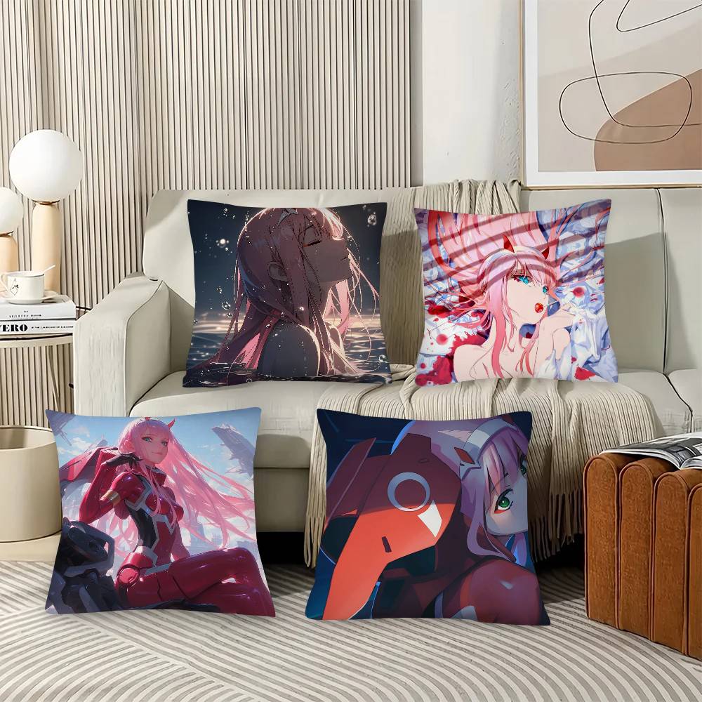 1Pc Darling In The Franxx Zero Zero Two Pillow Case Fashion Square Pillowcase Bedroom Sofa Room Ins Decoration Leisure