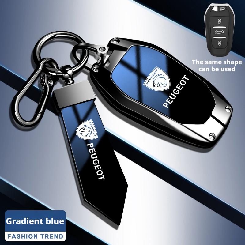 2026 Gorąca Naklejka Samochodowa Stop Cynku Pokrowiec na Kluczyk Samochodowy Flip Etui Brelok Uchwyt Muszla Dla Peugeot 208 3008 308 508 408 2008 4008 Auto