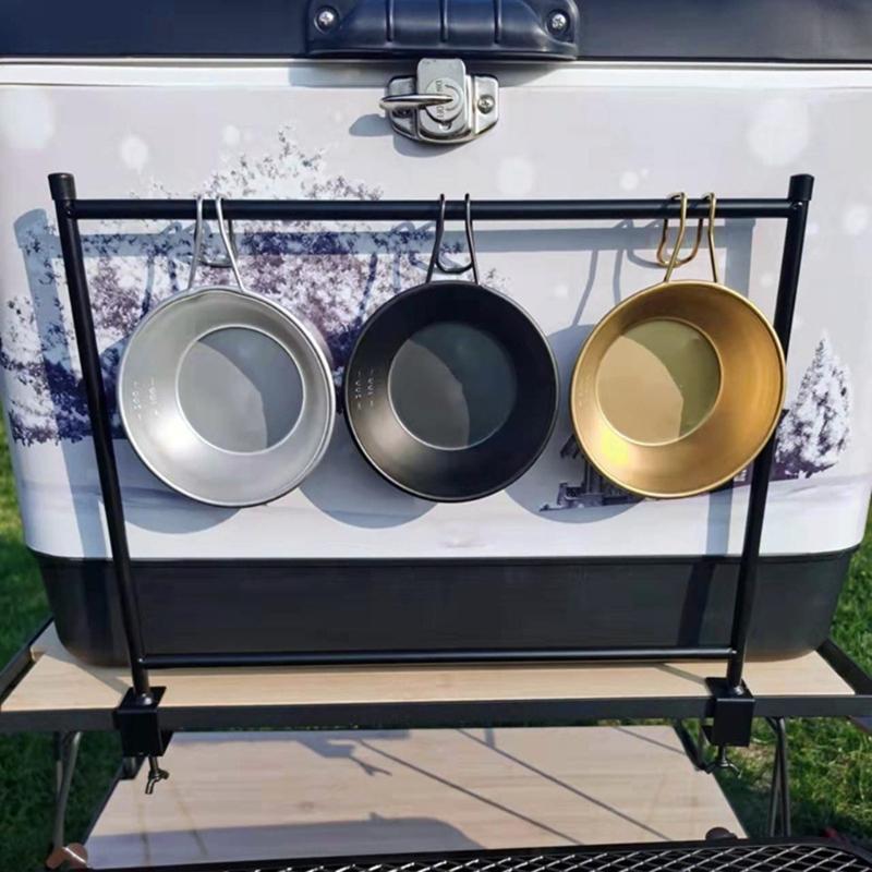 Stainless Steel Camping Cup 16.5x12cm Portable for Barbecue Hiking Camping Picnics Hangable Soup Bowl