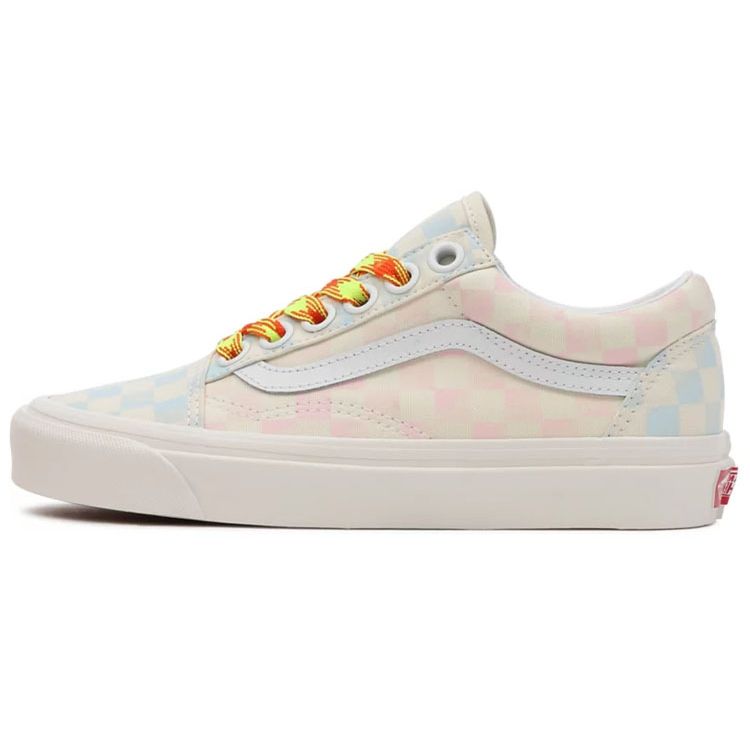 Vans Old Skool Anaheim Factory 36 Dx Checkerboard Low Top Skate Shoes Unisex sneaker Blue Pink VN0A54F3B37
