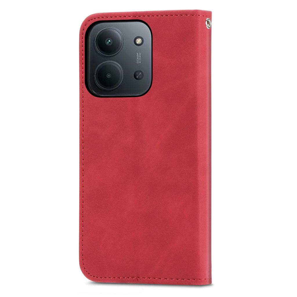 Pentru Xiaomi Redmi 15C 4G (Global) (171 mm)/Poco C85 4G (171 mm) Husă din piele cu suport pentru carduri, absorbție magnetică, husă pentru telefon