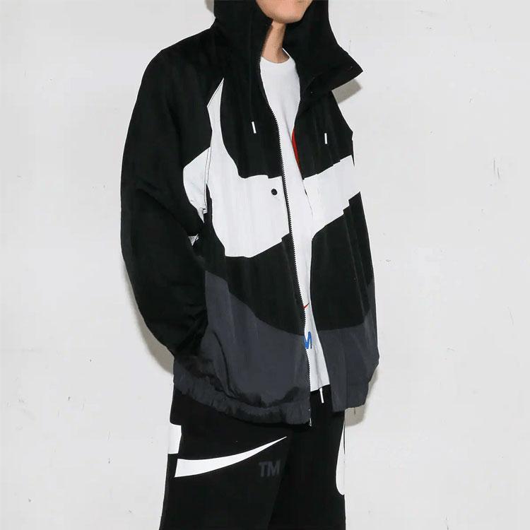 Nike Chaqueta Tejida Deportiva Swoosh con Logo Grande para Hombre Ropa Exterior Negro DD5968-010
