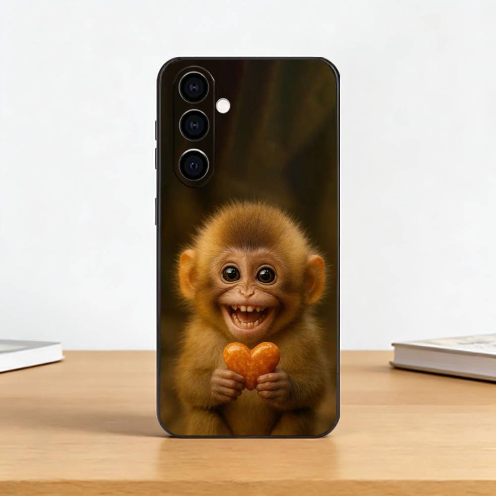 Funny Monkey M-Memes Phone Case Black Silicone Soft For Samsung Galaxy A73,A72,A71,A70,A53,A52,A51